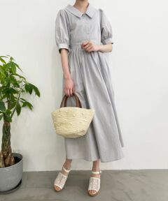 MAJESTIC LEGON / マジェスティックレゴン ロング・マキシ丈ワンピース | レディプリーツシャツワンピ