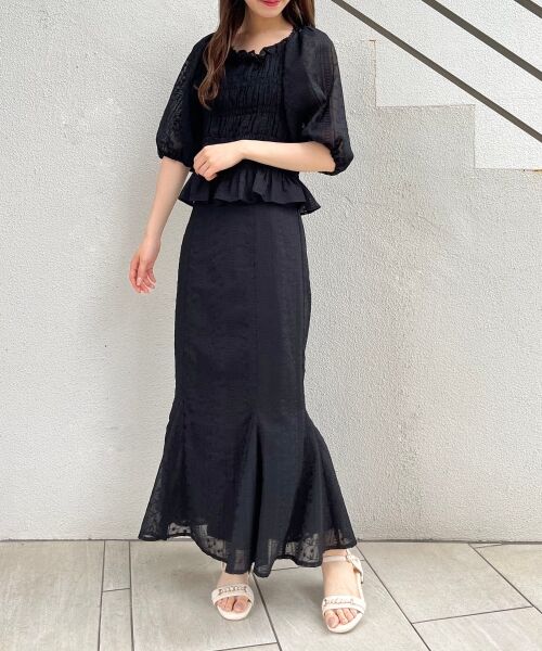 MAJESTIC LEGON / マジェスティックレゴン シャツ・ブラウス | シアー刺繍シャーリングブラウス | 詳細1