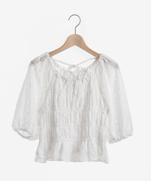 MAJESTIC LEGON / マジェスティックレゴン シャツ・ブラウス | シアー刺繍シャーリングブラウス | 詳細13