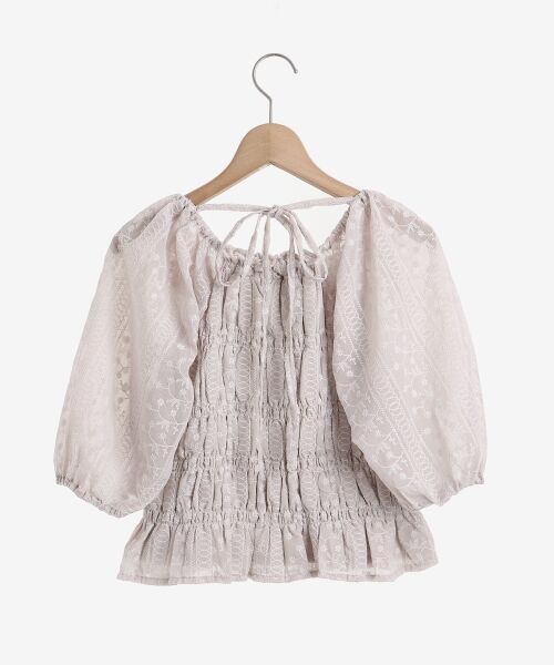 MAJESTIC LEGON / マジェスティックレゴン シャツ・ブラウス | シアー刺繍シャーリングブラウス | 詳細14