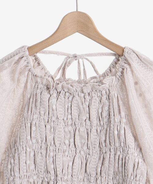 MAJESTIC LEGON / マジェスティックレゴン シャツ・ブラウス | シアー刺繍シャーリングブラウス | 詳細15