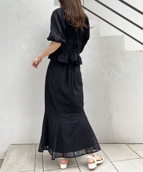 MAJESTIC LEGON / マジェスティックレゴン シャツ・ブラウス | シアー刺繍シャーリングブラウス | 詳細3