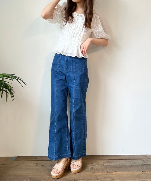 MAJESTIC LEGON / マジェスティックレゴン シャツ・ブラウス | シアー刺繍シャーリングブラウス | 詳細7