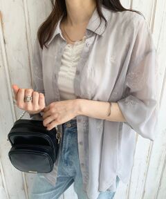 MAJESTIC LEGON / マジェスティックレゴン シャツ・ブラウス | エンブロイダリーシアーシャツ