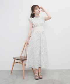 MAJESTIC LEGON / マジェスティックレゴン ロング・マキシ丈ワンピース | コルセットデザインフリルワンピース