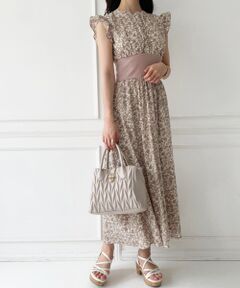 MAJESTIC LEGON / マジェスティックレゴン ロング・マキシ丈ワンピース | コルセットデザインフリルワンピース