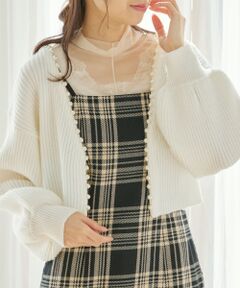 MAJESTIC LEGON / マジェスティックレゴン カーディガン・ボレロ | パールショートニットカーデ