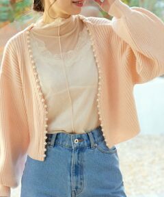 MAJESTIC LEGON / マジェスティックレゴン カーディガン・ボレロ | パールショートニットカーデ