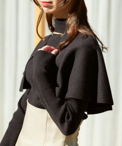 MAJESTIC LEGON / マジェスティックレゴン ニット・セーター | チェーン付ケープカラーセットニット