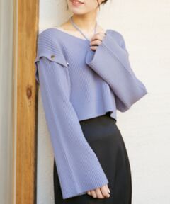 MAJESTIC LEGON / マジェスティックレゴン ニット・セーター | 2wayショルダーフレアスリーブニット