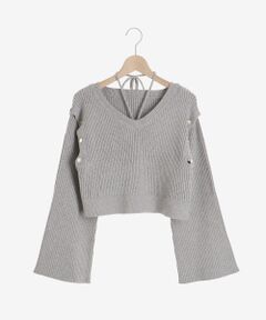 MAJESTIC LEGON / マジェスティックレゴン ニット・セーター | 2wayショルダーフレアスリーブニット