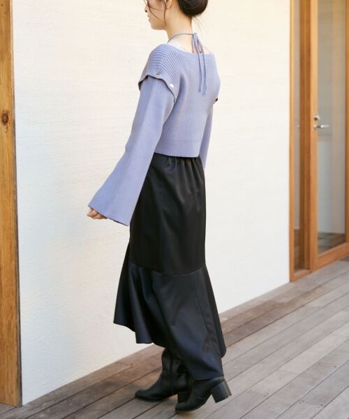 MAJESTIC LEGON / マジェスティックレゴン ニット・セーター | 2wayショルダーフレアスリーブニット | 詳細11