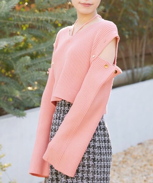 MAJESTIC LEGON / マジェスティックレゴン ニット・セーター | 2wayショルダーフレアスリーブニット | 詳細7