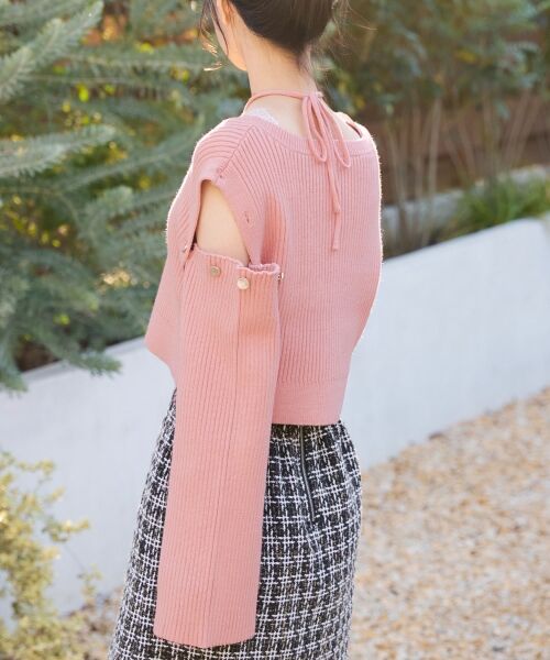 MAJESTIC LEGON / マジェスティックレゴン ニット・セーター | 2wayショルダーフレアスリーブニット | 詳細8