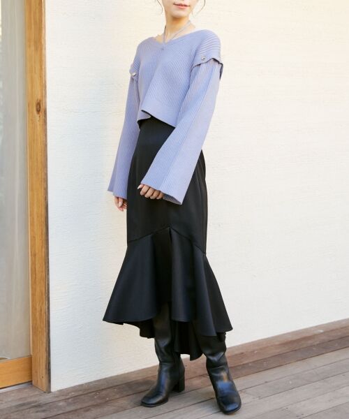 MAJESTIC LEGON / マジェスティックレゴン ニット・セーター | 2wayショルダーフレアスリーブニット | 詳細9