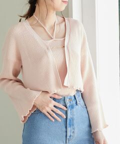 MAJESTIC LEGON / マジェスティックレゴン ニット・セーター | キャミsetプレートニットカーデ