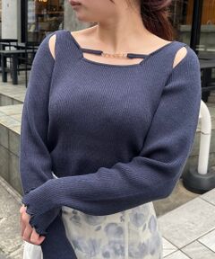 MAJESTIC LEGON / マジェスティックレゴン ニット・セーター | チェーン付きオープンニット