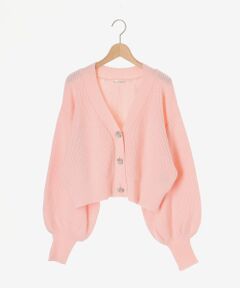 MAJESTIC LEGON / マジェスティックレゴン カーディガン・ボレロ | ビジュー釦ショートカーディガン