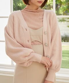 MAJESTIC LEGON / マジェスティックレゴン カーディガン・ボレロ | ビジュー釦ショートカーディガン