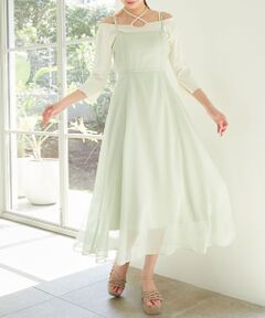 MAJESTIC LEGON / マジェスティックレゴン ロング・マキシ丈ワンピース | シアーレディキャミワンピ