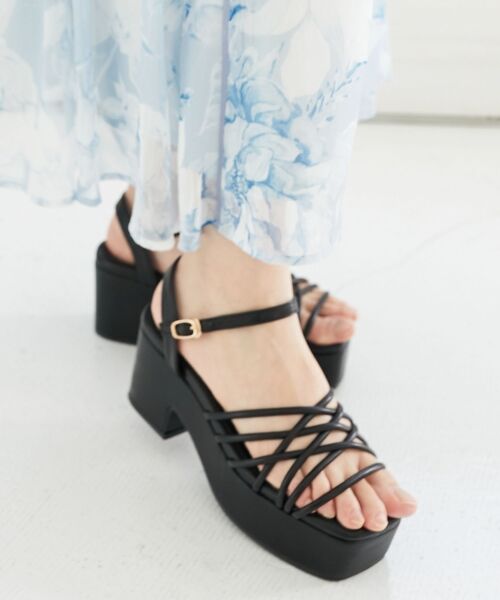 MAJESTIC LEGON / マジェスティックレゴン サンダル | ふかふかクロスボリュームサンダル（ブラック）