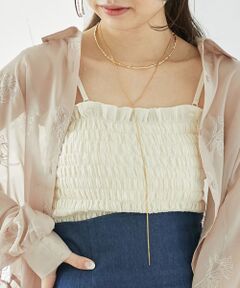 MAJESTIC LEGON / マジェスティックレゴン キャミソール・チューブトップ | カップ付2wayシャーリングキャミ