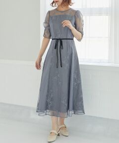 MAJESTIC LEGON / マジェスティックレゴン ドレス | チュール×レースパネルドレス