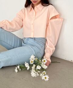 MAJESTIC LEGON / マジェスティックレゴン シャツ・ブラウス | パールボタン肩あき2wayシャツ