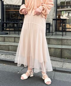 MAJESTIC LEGON / マジェスティックレゴン ロング・マキシ丈スカート | チュールレイヤードシアースカート