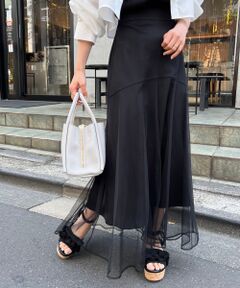 MAJESTIC LEGON / マジェスティックレゴン ロング・マキシ丈スカート | チュールレイヤードシアースカート