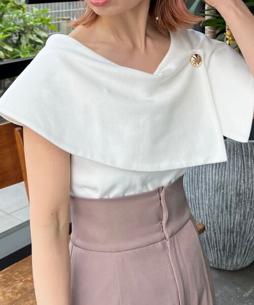 MAJESTIC LEGON / マジェスティックレゴン カットソー | ケープデザインオフショルトップス | 詳細19