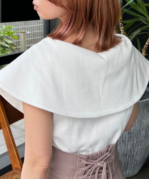 MAJESTIC LEGON / マジェスティックレゴン カットソー | ケープデザインオフショルトップス | 詳細21