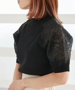 MAJESTIC LEGON / マジェスティックレゴン ニット・セーター | エンブロイダリーフラワーニット