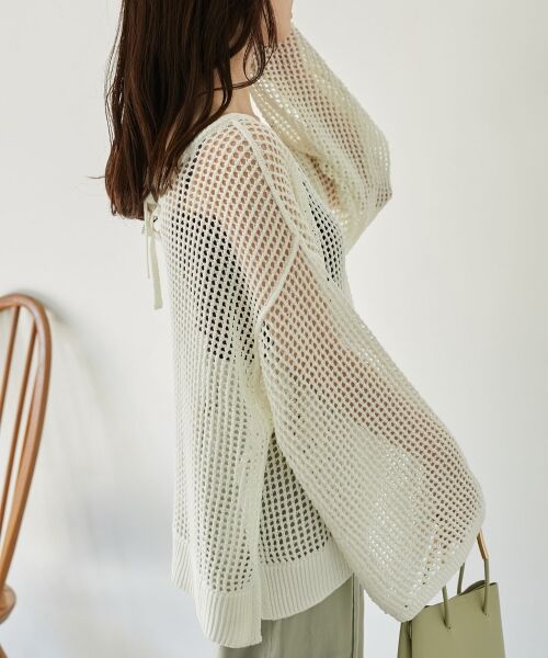 MAJESTIC LEGON / マジェスティックレゴン ニット・セーター | レースアップメッシュニット | 詳細5