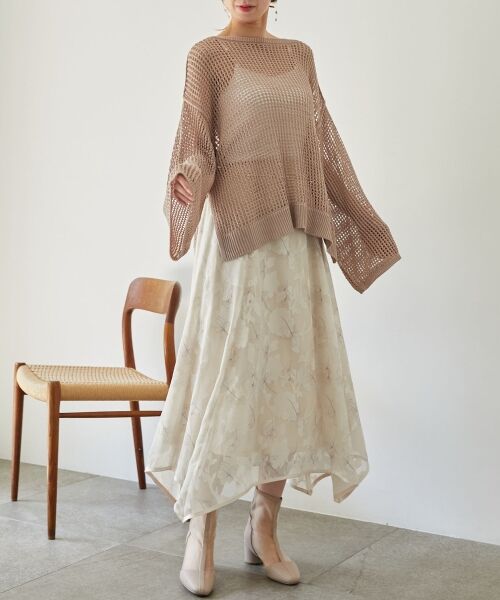 MAJESTIC LEGON / マジェスティックレゴン ニット・セーター | レースアップメッシュニット | 詳細9