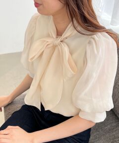 MAJESTIC LEGON / マジェスティックレゴン シャツ・ブラウス | ハーフスリーブボウタイブラウス