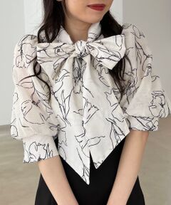 MAJESTIC LEGON / マジェスティックレゴン シャツ・ブラウス | ハーフスリーブボウタイブラウス