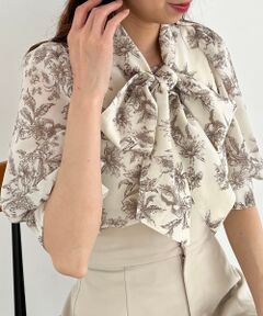 MAJESTIC LEGON / マジェスティックレゴン シャツ・ブラウス | ハーフスリーブボウタイブラウス