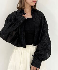 MAJESTIC LEGON / マジェスティックレゴン シャツ・ブラウス | シアーフラワーショートシャツ