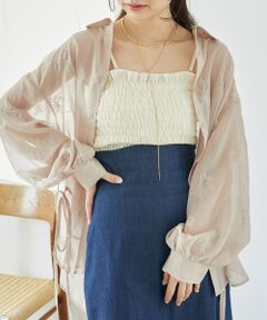 MAJESTIC LEGON / マジェスティックレゴン シャツ・ブラウス | サイドリボンシアーシャツ