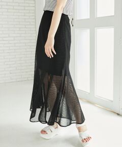 MAJESTIC LEGON / マジェスティックレゴン ロング・マキシ丈スカート | メッシュフレアースカート