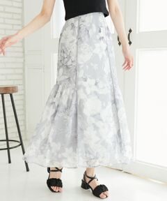 MAJESTIC LEGON / マジェスティックレゴン ロング・マキシ丈スカート | アンニュイフラワーシアーマーメイドスカート