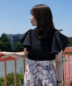 MAJESTIC LEGON / マジェスティックレゴン カットソー | ダブルフレアースリーブトップス