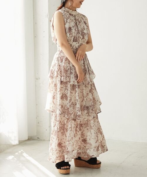 MAJESTIC LEGON / マジェスティックレゴン ロング・マキシ丈ワンピース | ウエストリボンティアードワンピース | 詳細15