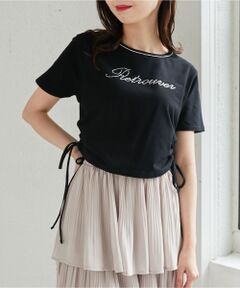 ラインストーンロゴTシャツ