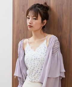 MAJESTIC LEGON / マジェスティックレゴン キャミソール・チューブトップ | カップ付きレーストリムキャミソール