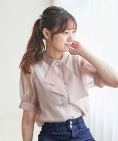 MAJESTIC LEGON / マジェスティックレゴン シャツ・ブラウス | ビジューエアリータイブラウス