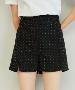 MAJESTIC LEGON / マジェスティックレゴン ショート・ハーフ・半端丈パンツ | ミニスリットビジューショーパン