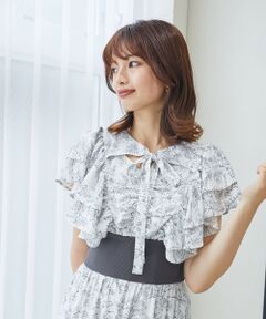 MAJESTIC LEGON / マジェスティックレゴン ロング・マキシ丈ワンピース | フリルスリーブコルセットワンピース