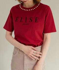 パール付きロゴTシャツ